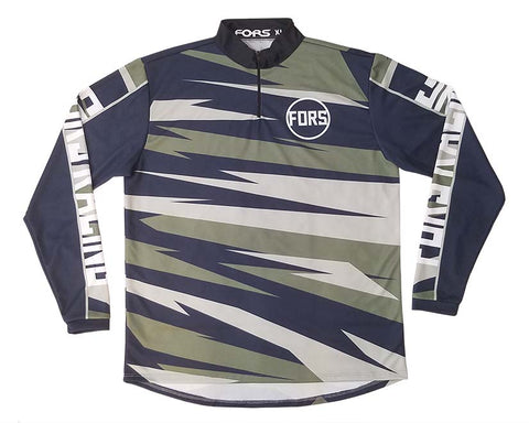 FORS TEAM06 Mock Zip Neck Set In Sleeve Jersey - Pro Fit
