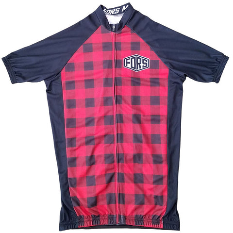 FORS Plaid S/S Zip Front Jersey