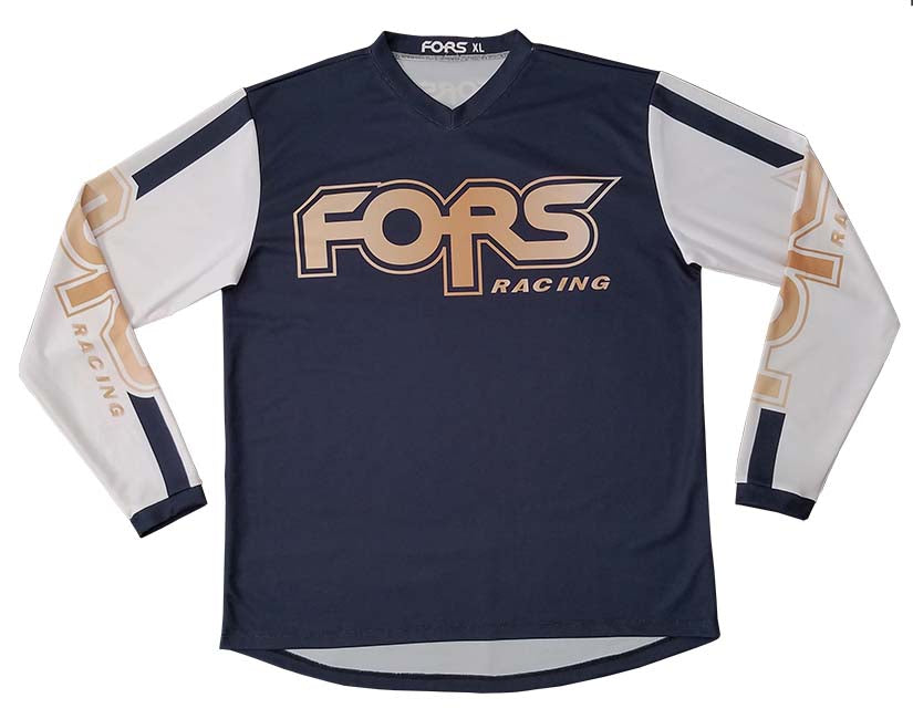 FORS TEAM03 V-Neck Set-In Long Sleeve Jersey - Pro Fit FORS TEAM03 V-Neck Set-In Long Sleeve Jersey - Pro Fit